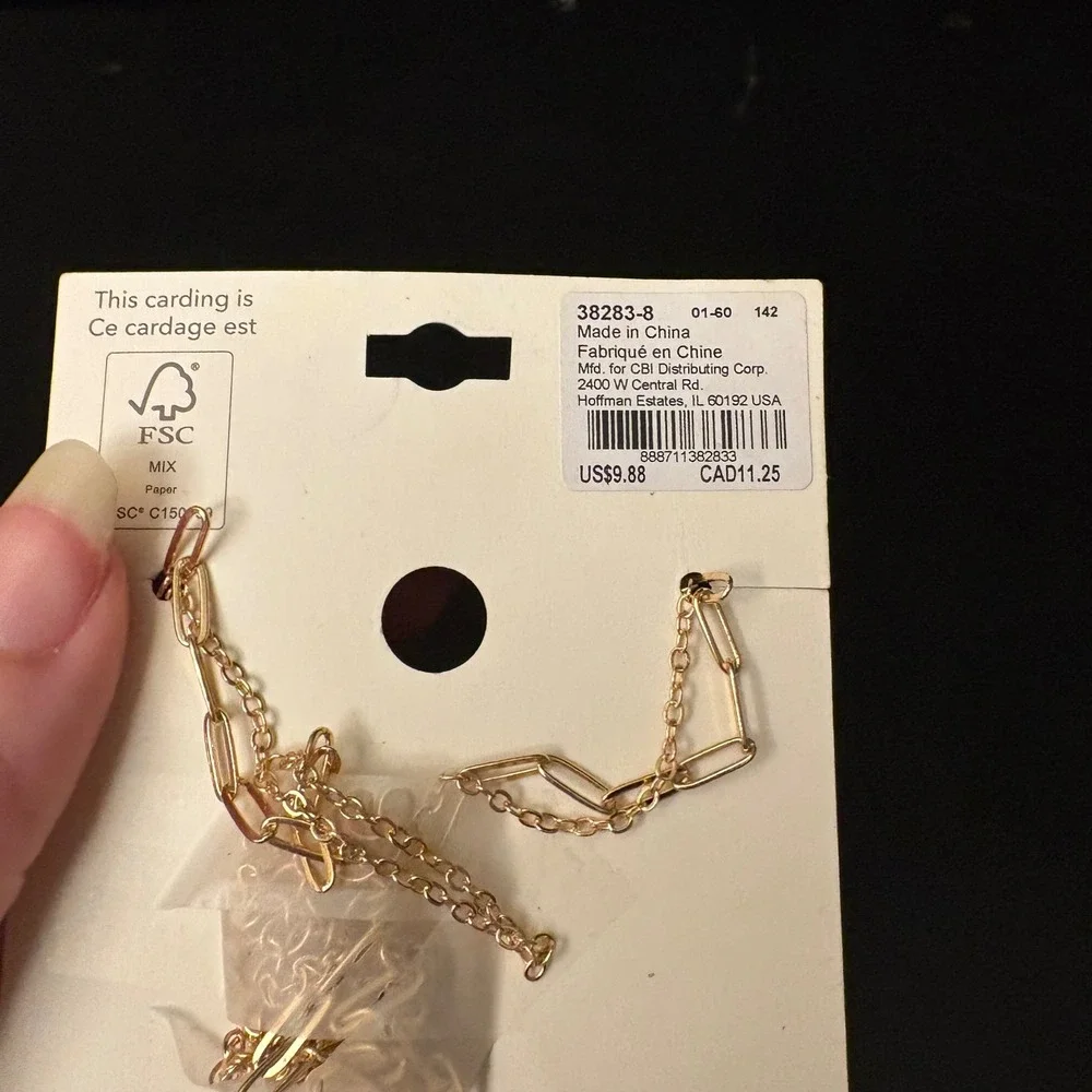 NWT Claires Gold Gemini‎ Zodiac Layered Set of 2 Necklaces May June Gift